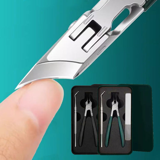🔥Buy two, get one free Enjoy a 50% discount - Anti-Splash 25° Slant Edge Nail Clipper 3-Piece Set